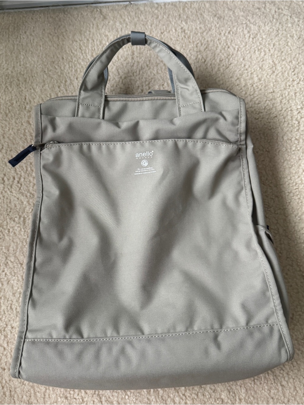 Anello Light Gray Backpack Tote